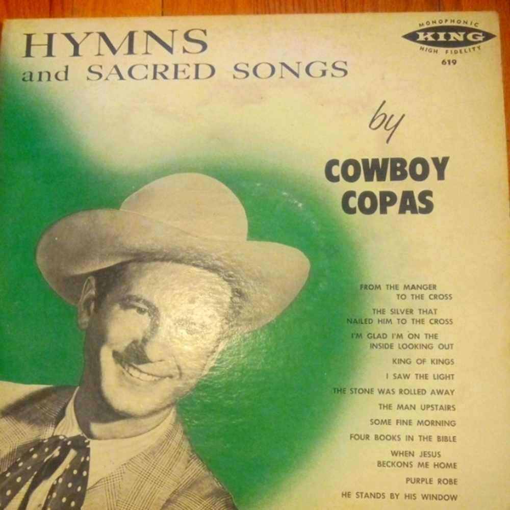 Cowboy Copas Hymns and Sacred Songs Vinyl Recordvintage co